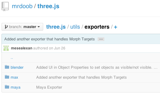 Three.js exporters