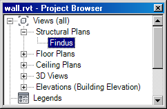 Structural plan in project browser