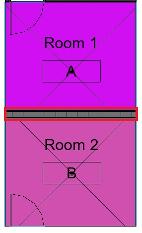 Wall adjacent rooms