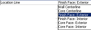 Wall location line in user interface