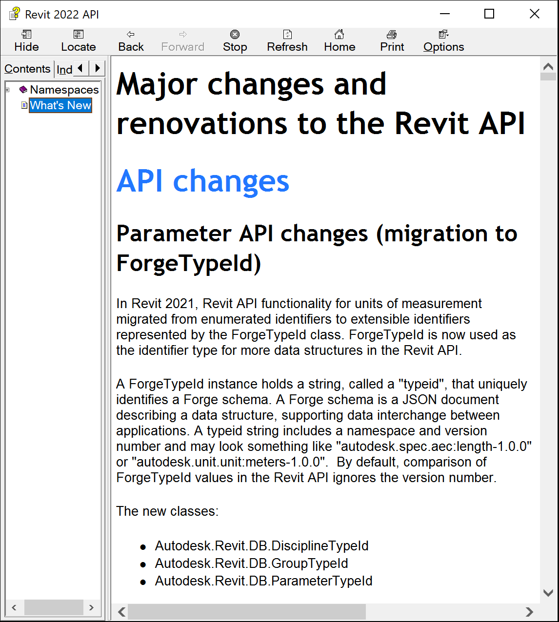 Revit 2022 API help on What's New
